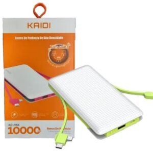 CARREGADOR PORTATIL POWERBANK KAIDI KD-956 10000MAH 3 SAIDAS