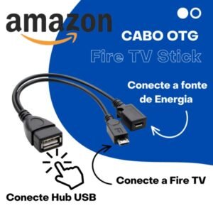 Cabo OTG Fire TV Stick todas as gerações