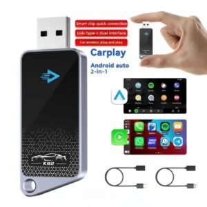 Adaptador CarPlay K82 USB para iPhone e Android | Espelhamento de Tela e Navegação GPS