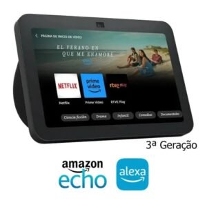Echo Show 8 (3ª Geração) – Alexa com Tela HD de 8” e Som Envolvente