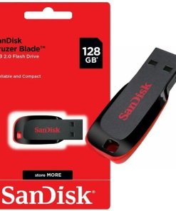 Pen Drive 128GB Cruzer Blade Sandisk USB 2.0 Preto