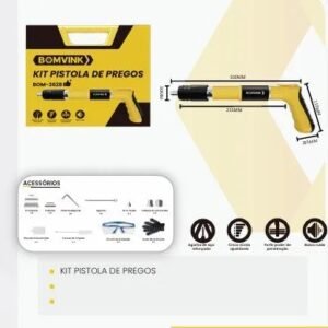 Pistola de Fixação a Pólvora – Ideal para Concreto, Drywall e Gesso e Marcenaria