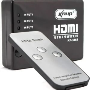 Switch HDMI 3 Entradas 1 Saída com Controle Remoto Infravermelho 4K Full HD para TV Box PS5 Xbox e Notebook