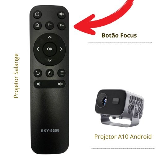 Controle Remoto Compatível Projetor Salange A10