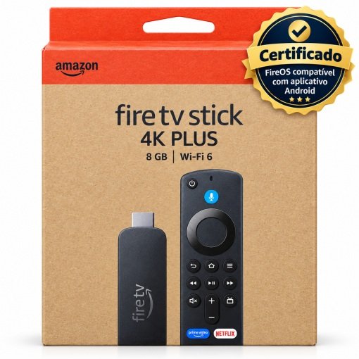 Smart Amazon Fire TV STICK 4k Plus 8GB WIFI 6