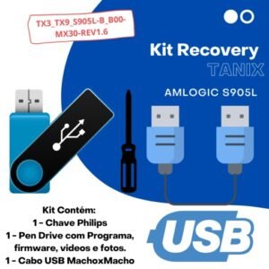 Kit Recovery TV box Tanix Tx9 Placa Preta