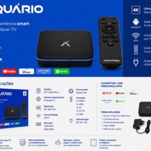 Smart Box 4k Aquário STV-2000 Plus