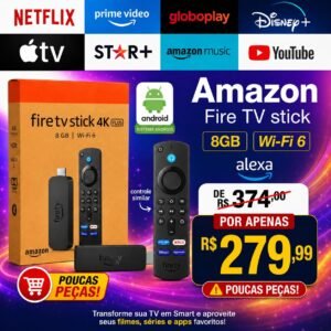 Smart Amazon Fire TV Stick 4k Plus Wi-Fi 6 controle similar
